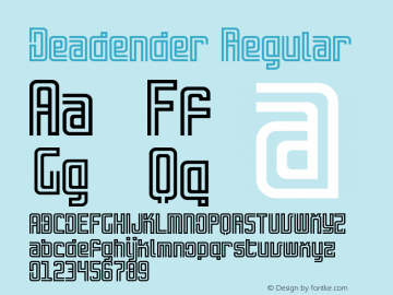 Deadender Regular Version 1.0 Font Sample