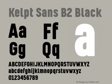 Kelpt Sans B2 Black Version 1.000;YWFTv17 Font Sample