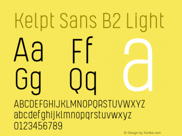 KelptSansB2-Light Version 1.000;YWFTv17 Font Sample