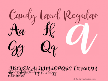 Candy Land Font Candy Land Regular Font Candyland Regular Font