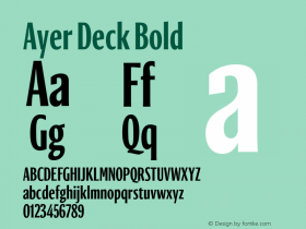 AyerDeck-Bold Version 1.1 2018 Font Sample