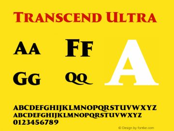 TranscendUltra Version 1.000;hotconv 1.0.109;makeotfexe 2.5.65596;YWFTv17图片样张