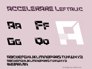 ACCELERARE Leftalic Version 1.003;Fontself Maker 3.1.2 Font Sample