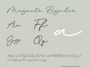 Magenta  Font Sample