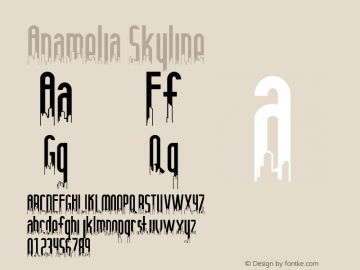 Anamelia Skyline Version 1.002;Fontself Maker 3.1.2图片样张