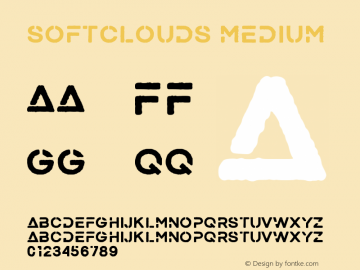 SoftClouds-Medium Version 001.000 Font Sample