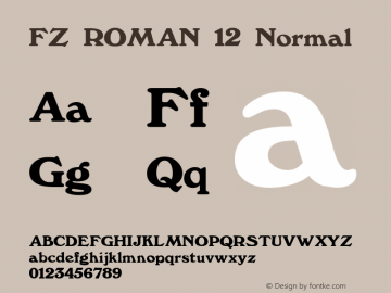 FZ ROMAN 12 Normal 1.0 Wed Jan 26 21:59:34 1994图片样张