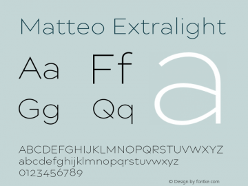 Matteo Extralight Version 1.0图片样张