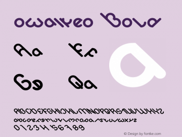 owaikeo Bold Version 1.00;March 11, 2019;FontCreator 11.5.0.2430 64-bit Font Sample