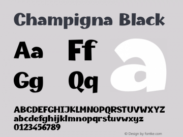 Champigna-Black Version 1.000 Font Sample