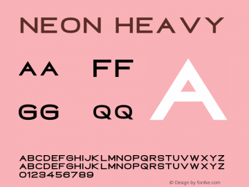 Neon Heavy Version 1.000 Font Sample