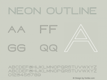 Neon Outline Version 1.000;PS 001.000;hotconv 1.0.88;makeotf.lib2.5.64775 Font Sample