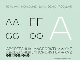 Renown Monoline Sans Demo Version 1.002 June 13, 2019图片样张