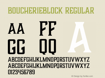 BoucherieBlock Version 1.000 Font Sample