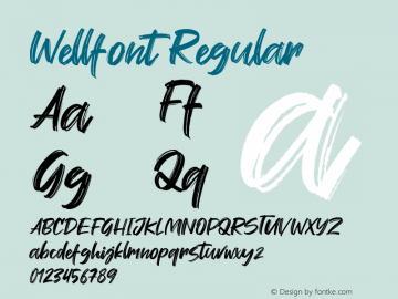 Wellfont Version 1.000图片样张