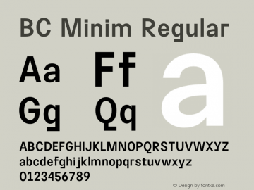 BC Minim Regular Version 1.000 | w-rip DC20190610图片样张