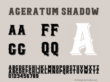 Ageratum Shadow Version 1.003;Fontself Maker 3.1.1图片样张