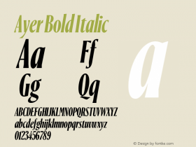 Ayer-BoldItalic Version 1.001;hotconv 1.0.109;makeotfexe 2.5.65596 Font Sample