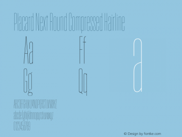 Placard Next Round Comp Hair Version 1.00, build 21, s3 Font Sample