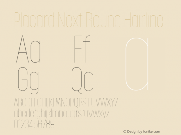 Placard Next Round Hairline Version 1.00, build 21, s3 Font Sample