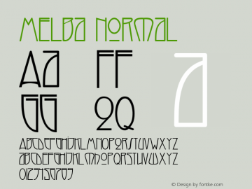 Melba Normal Version 0.9; 2004 Font Sample