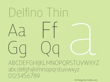 Delfino-Thin Version 1.000;hotconv 1.0.109;makeotfexe 2.5.65596;YWFTv17图片样张