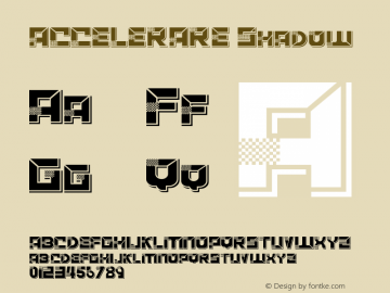 ACCELERARE Shadow Version 1.002;Fontself Maker 3.1.2图片样张