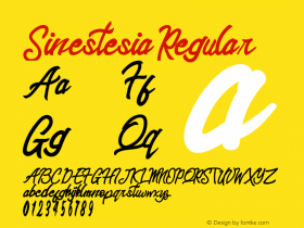 Sinestesia Version 1.000 Arendxstudio Font Sample