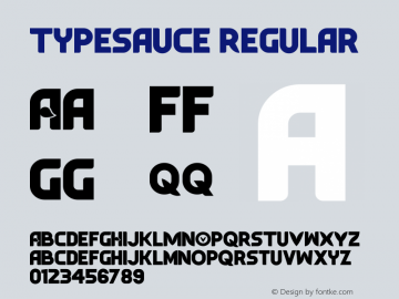 Typesauce Version 1.0.0 Font Sample