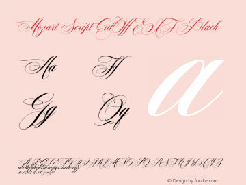 MozartScriptCutOffEXT-Black Version 1.000 Font Sample