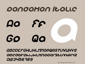 pandaman Italic Version 1.00;March 25, 2019;FontCreator 11.5.0.2430 64-bit图片样张