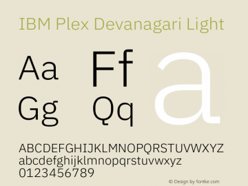 IBM Plex Devanagari Light Version 1.0图片样张