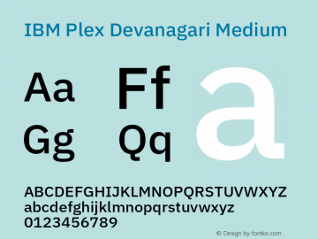 IBM Plex Devanagari Medium Version 1.0图片样张
