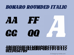 Bonaro Rounded Italic Version 1.00;May 23, 2019;FontCreator 11.5.0.2430 64-bit Font Sample