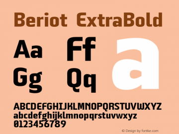 Beriot ExtraBold Version 1.000;hotconv 1.0.109;makeotfexe 2.5.65596;YWFTv17 Font Sample