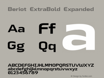 Beriot-ExtraBoldExpanded Version 1.000;hotconv 1.0.109;makeotfexe 2.5.65596;YWFTv17图片样张