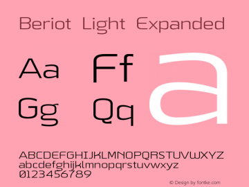 Beriot Light Expanded Version 1.000;hotconv 1.0.109;makeotfexe 2.5.65596;YWFTv17图片样张