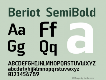 Beriot-SemiBold Version 1.000;hotconv 1.0.109;makeotfexe 2.5.65596;YWFTv17 Font Sample