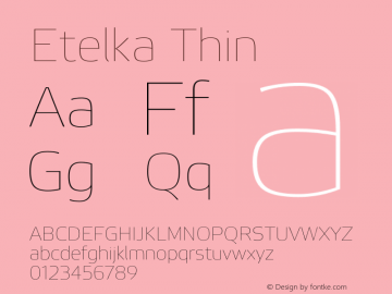 Etelka-Thin Version 001.000图片样张