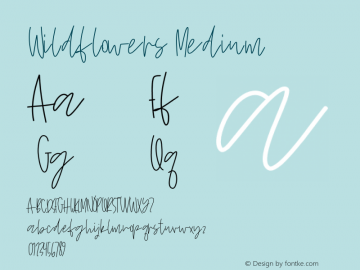 Wildflowers Version 001.000 Font Sample