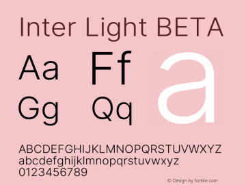 Inter Light BETA Version 3.007;git-a0b6a71a9图片样张