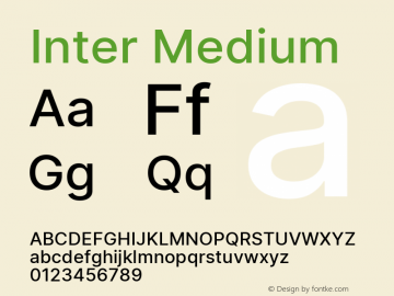 Inter Medium Version 3.007;git-a0b6a71a9图片样张