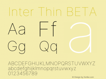 Inter Thin BETA Version 3.007;git-a0b6a71a9图片样张
