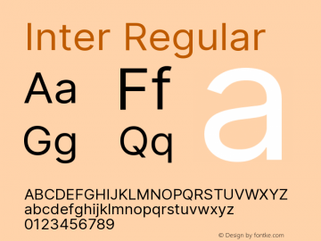 Inter Regular Version 3.007;git-a0b6a71a9 Font Sample