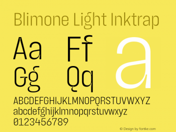 Blimone-LightInktrap Version 1.000;hotconv 1.0.109;makeotfexe 2.5.65596;YWFTv17 Font Sample