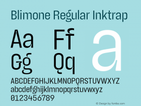 Blimone Regular Inktrap Version 1.000;hotconv 1.0.109;makeotfexe 2.5.65596;YWFTv17 Font Sample