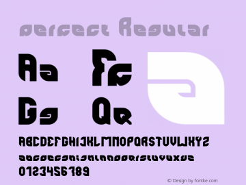 perfect Version 1.00;April 8, 2019;FontCreator 11.5.0.2430 64-bit Font Sample