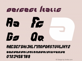 perfect Italic Version 1.00;April 8, 2019;FontCreator 11.5.0.2430 64-bit图片样张