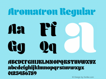 Aromatron Regular Version 1.0 Font Sample