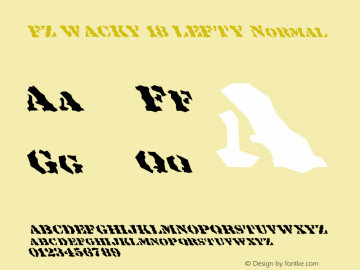 FZ WACKY 18 LEFTY Normal 1.0 Sun Jan 30 19:34:51 1994 Font Sample